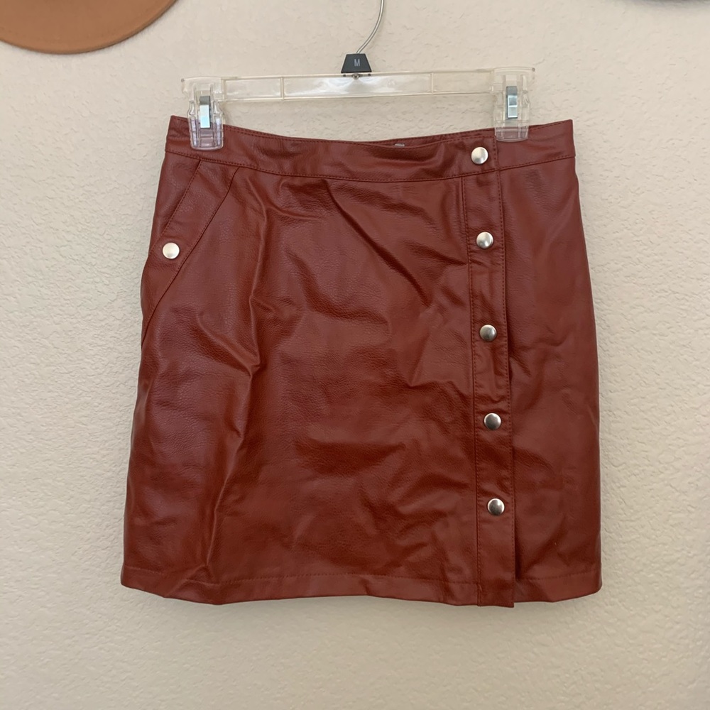 Faux leather mini skirt from Urban Outfiters